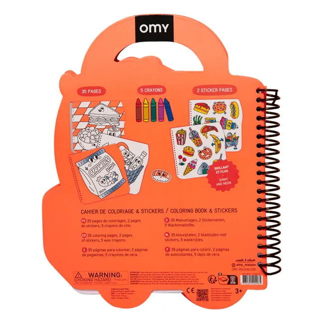 Cahier de coloriage avec stickers Yummy