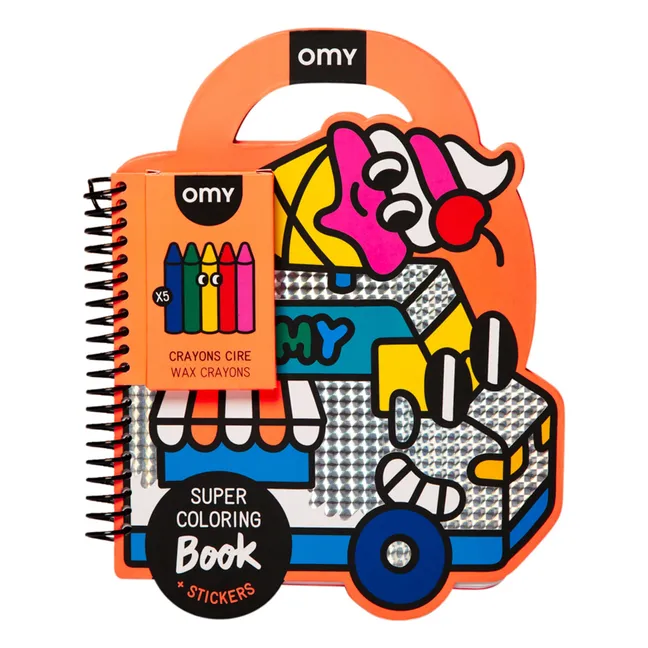 Delicioso libro para colorear con pegatinas