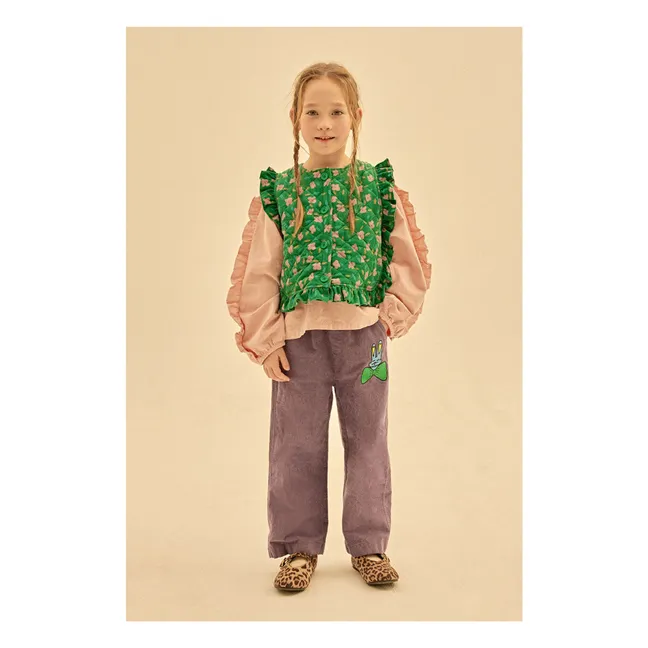 Rabbit Hose aus geripptem Velours | Violett