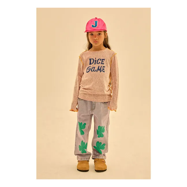 T-shirt Dice Game Côtelé | Rouge