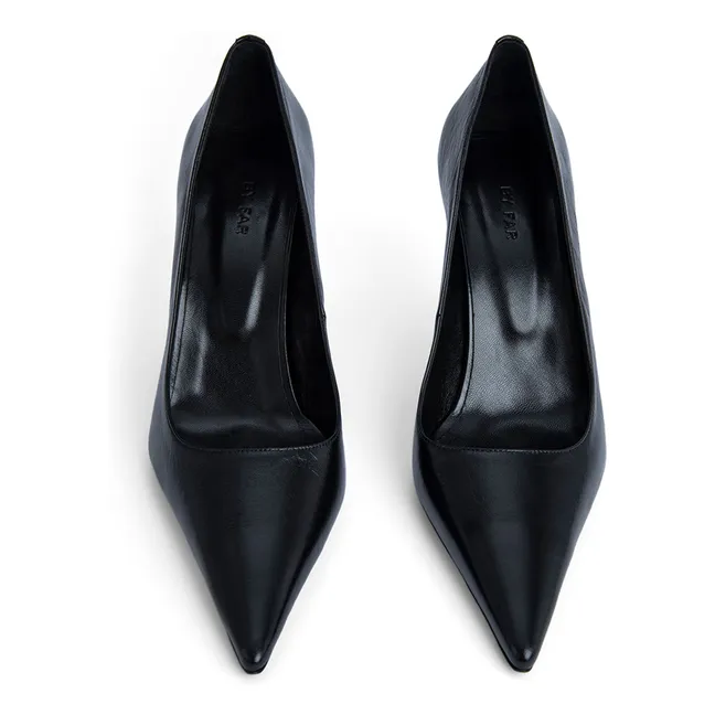 Viva Zapatos de tacón de piel texturizada | Negro