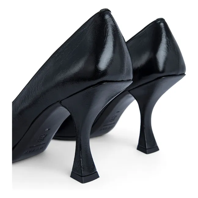 Viva Textured Leather pumps | Black
