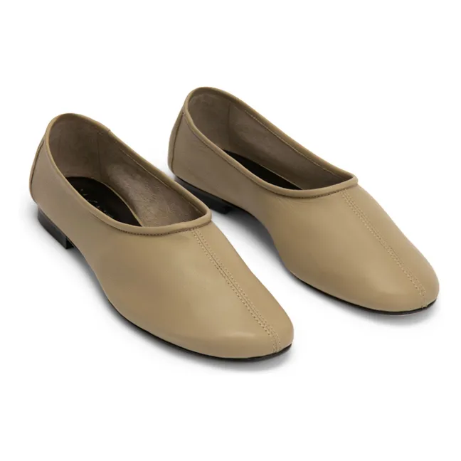 Ballerinas Prudence Texturiertes Leder | Beige