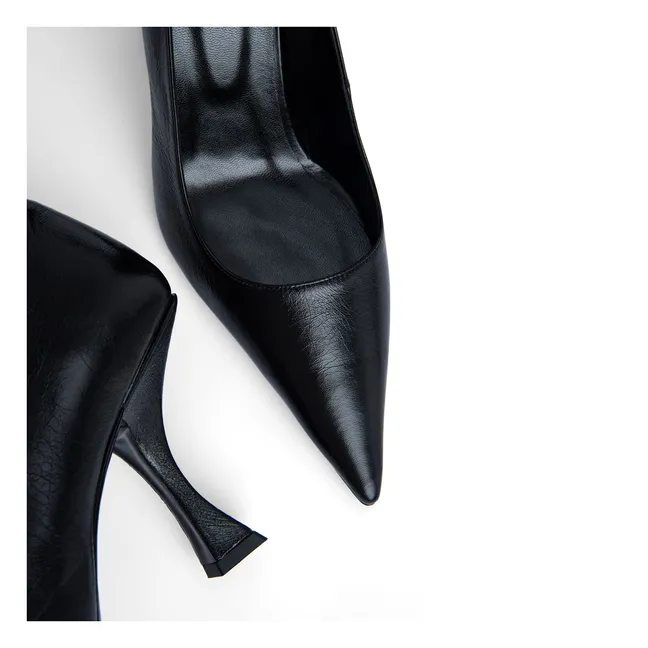 Viva Textured Leather pumps | Black