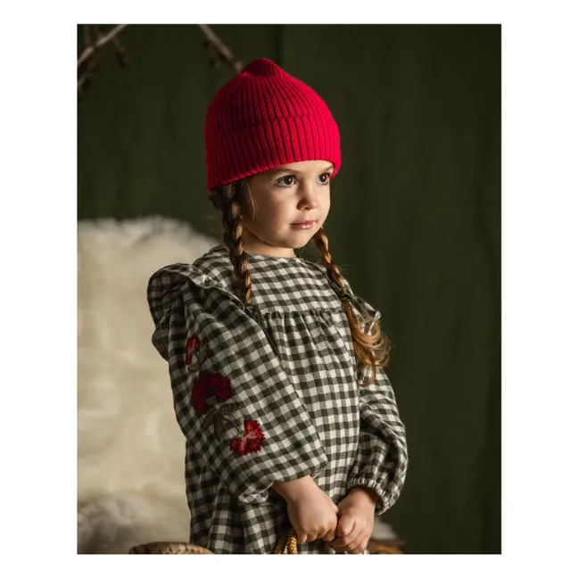 Robe Fleurie Vichy | Vert