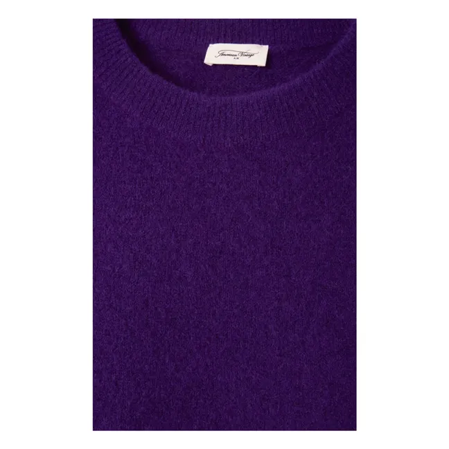 Pull Col Bateau Vitow Alpaga et Laine | Aubergine