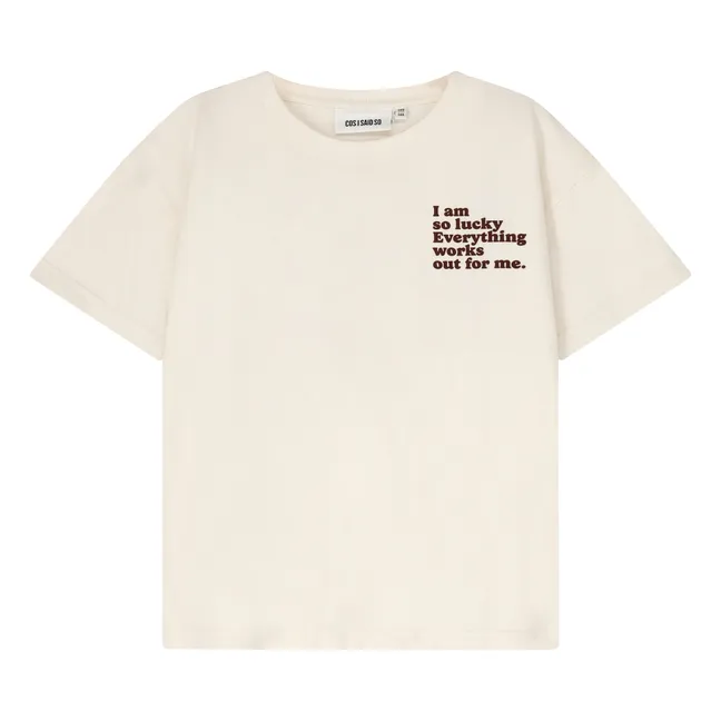 Lucky Charms organic cotton T-shirt | Beige