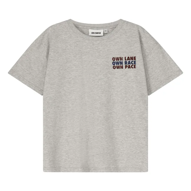 Own Lane organic cotton T-shirt | Heather grey