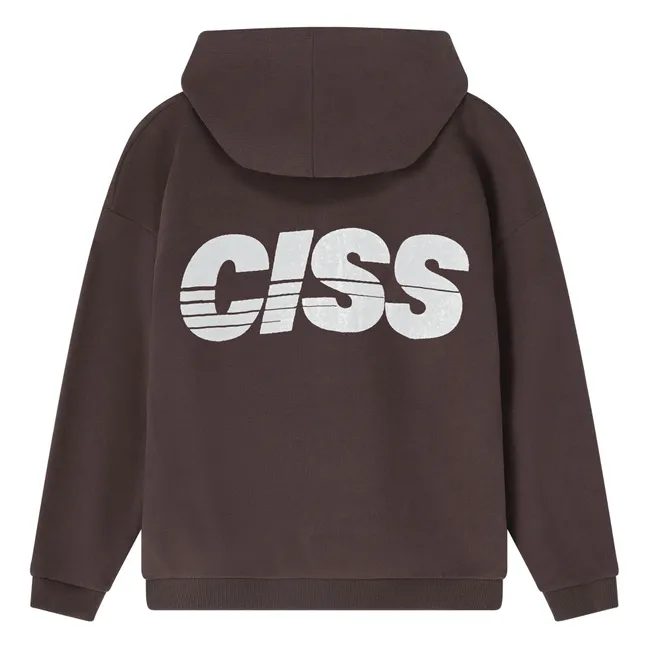 Sudadera con capucha de algodón ecológico CISS | Marrón