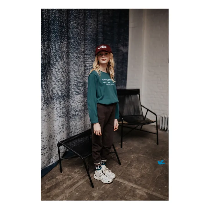 Camiseta de manga larga Personaje principal Algodón orgánico | Verde Oscuro- Imagen del producto n°2