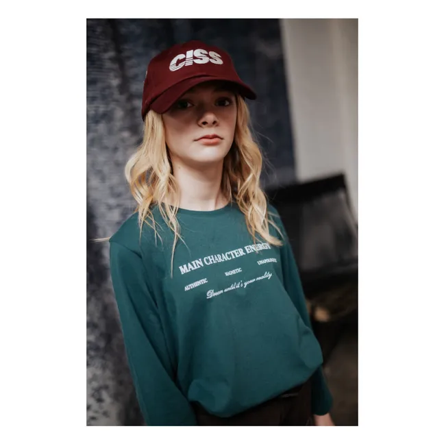 Long-sleeved T-shirt Main Character Organic cotton | Dark green