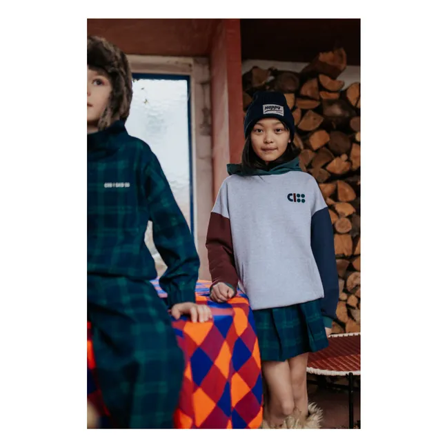 Felpa Colorblock CISS Cotone organico | Grigio