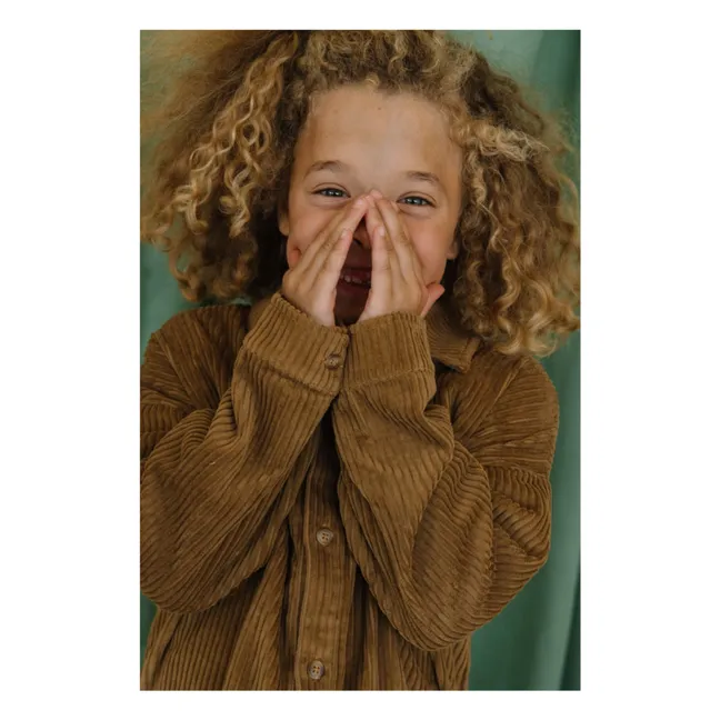 Chemise Johnny Velours Côtelé | Marron