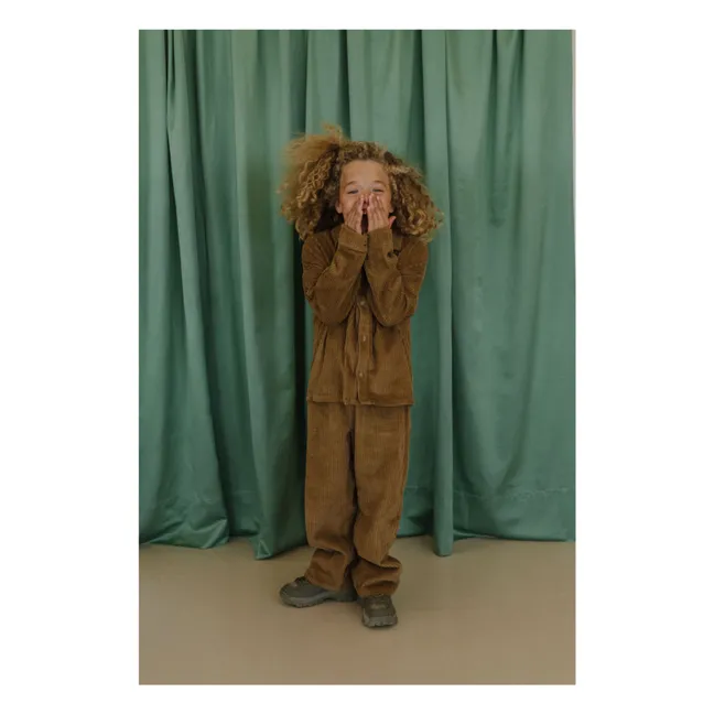 Chemise Johnny Velours Côtelé | Marron