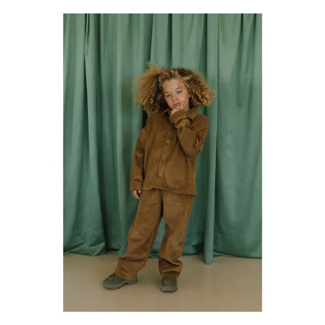 Chemise Johnny Velours Côtelé | Marron