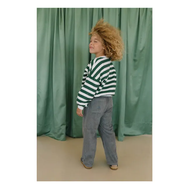 Sweat Tony Rayures | Vert