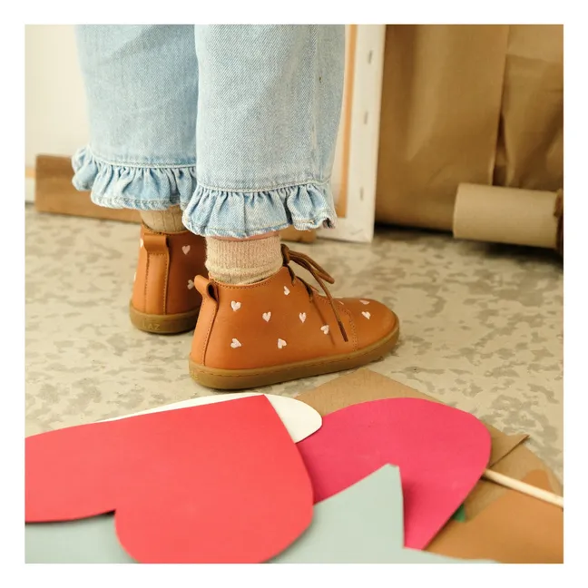 Chaussures Premiers Pas Coeurs Raoul | Camel