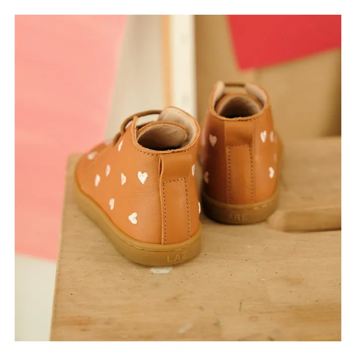 Chaussures Premiers Pas Coeurs Raoul | Camel- Image produit n°2