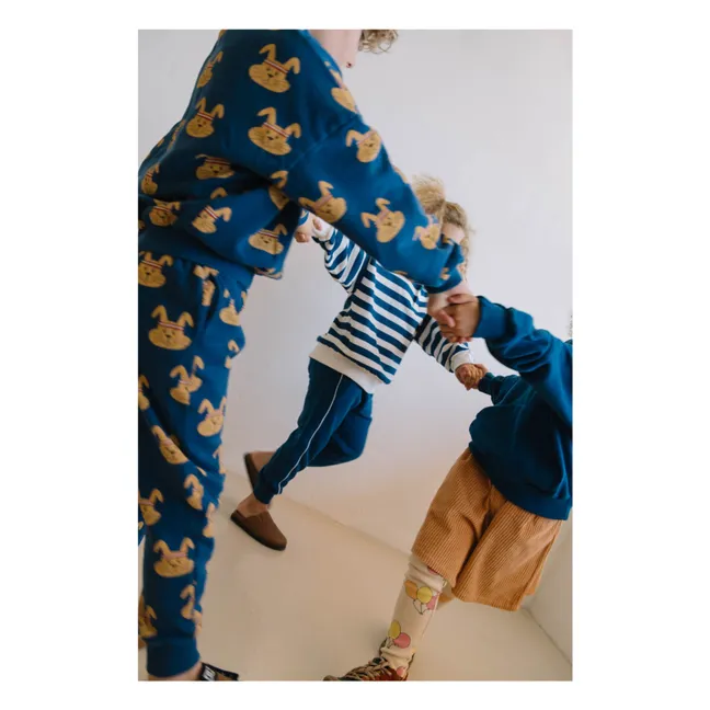 Sweat Tony Lapins Coton Bio | Bleu
