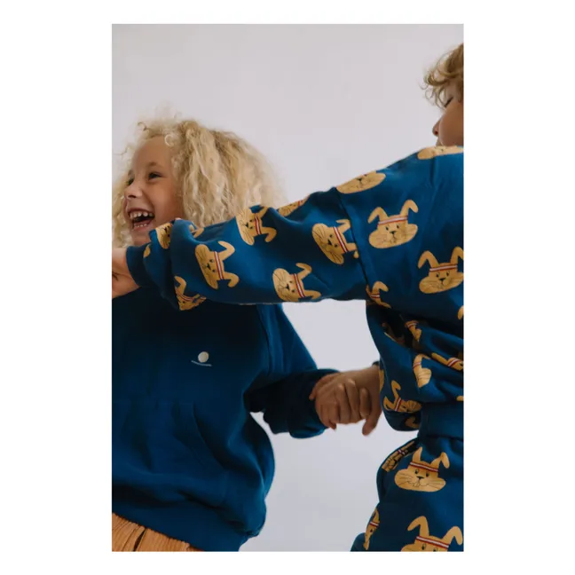 Sweat Tony Lapins Coton Bio | Bleu