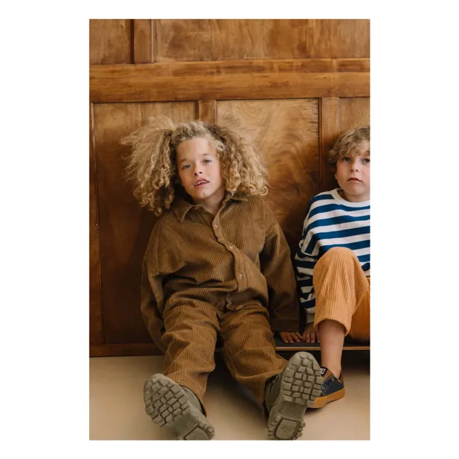 Chemise Johnny Velours Côtelé | Marron