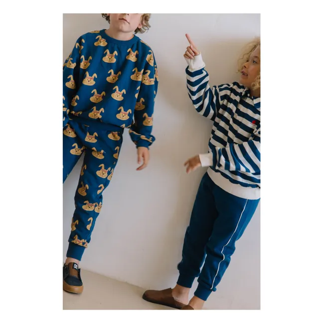 Jogger Charles Lapins Coton Bio | Bleu