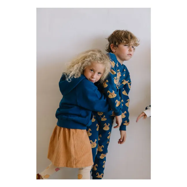 Jogger Charles Lapins Coton Bio | Bleu