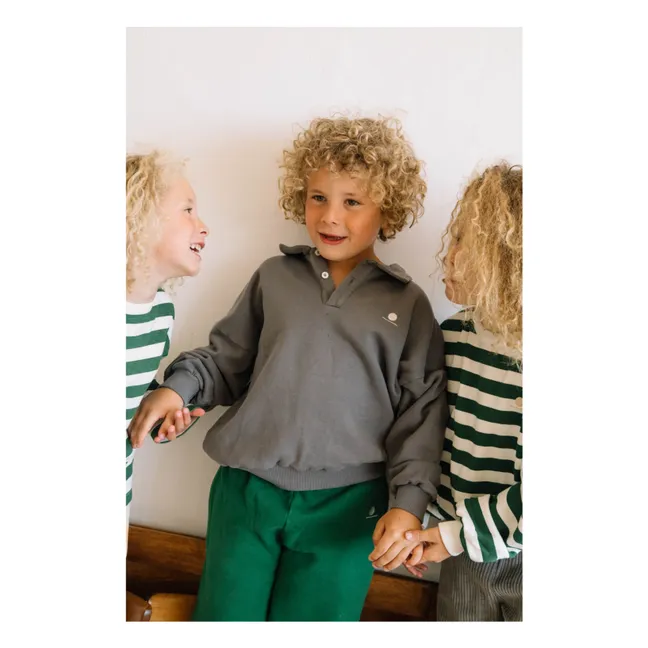 Volcano organic cotton polo shirt | Grey