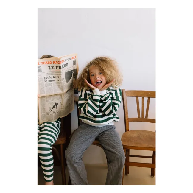 Sweat Tony Rayures | Vert