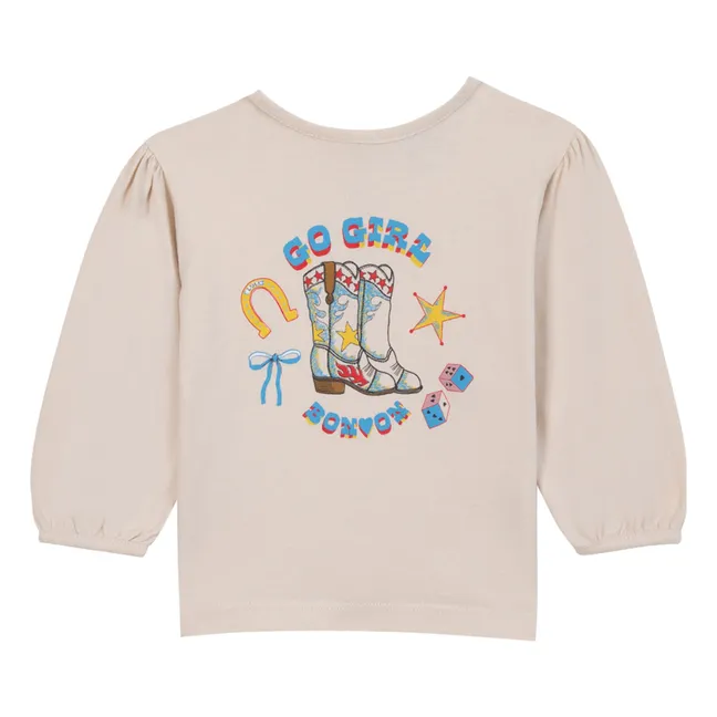T-shirt Go Girl Mini | Ecru