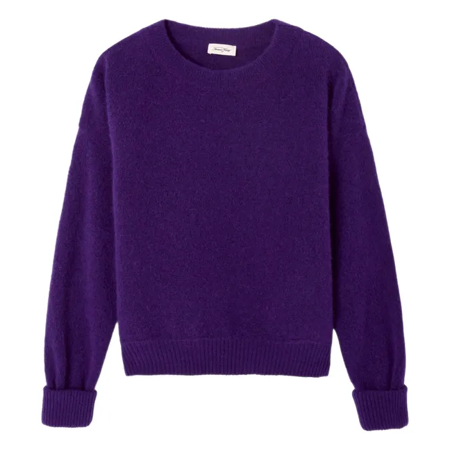 Pull Col Bateau Vitow Alpaga et Laine | Aubergine