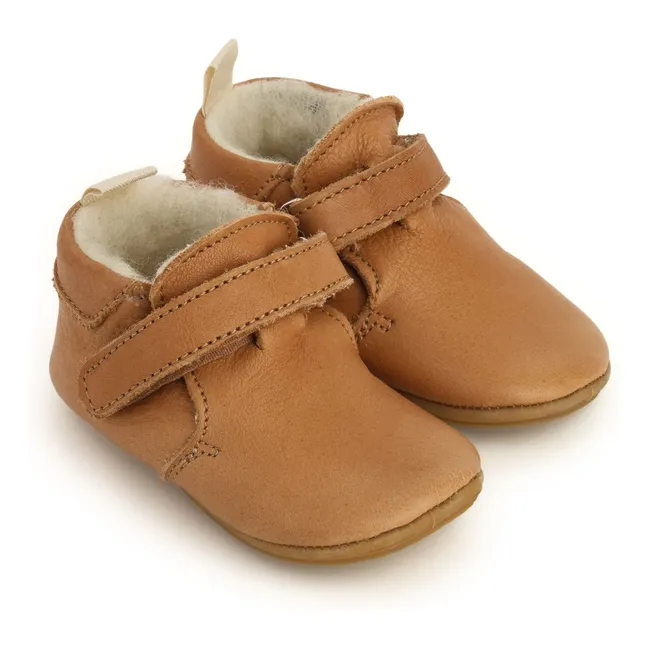 Chaussons Ultra Souples Fourrés Achille | Marron