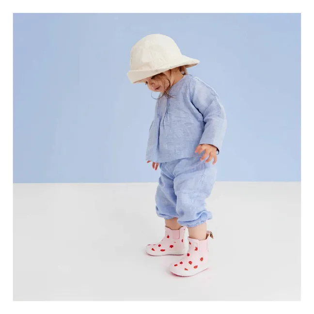 Baby Rubber Ladybird Rain Boots | Pale Pink