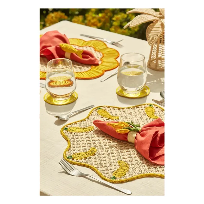 Dessous de verre Citron | Jaune