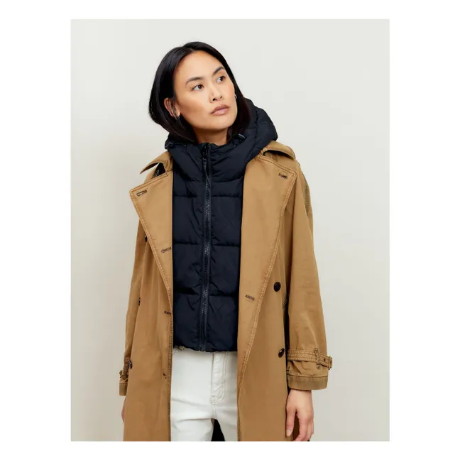 Capuche Doudoune Réversible Polaire | Noir