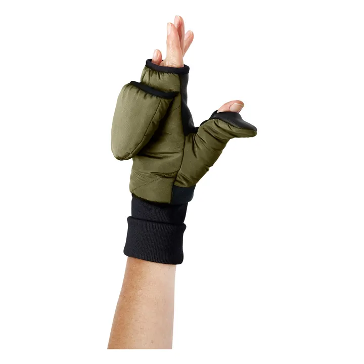 Moufles Convertibles Mitaines | Vert kaki- Image produit n°1