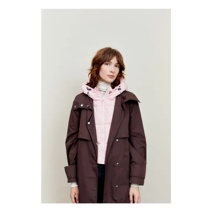 Capuche Doudoune Réversible | Rose- Image produit n°1