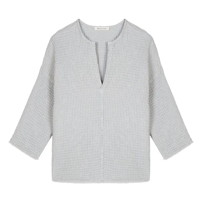 Blusa Irvine de algodón y lino | Asphalte