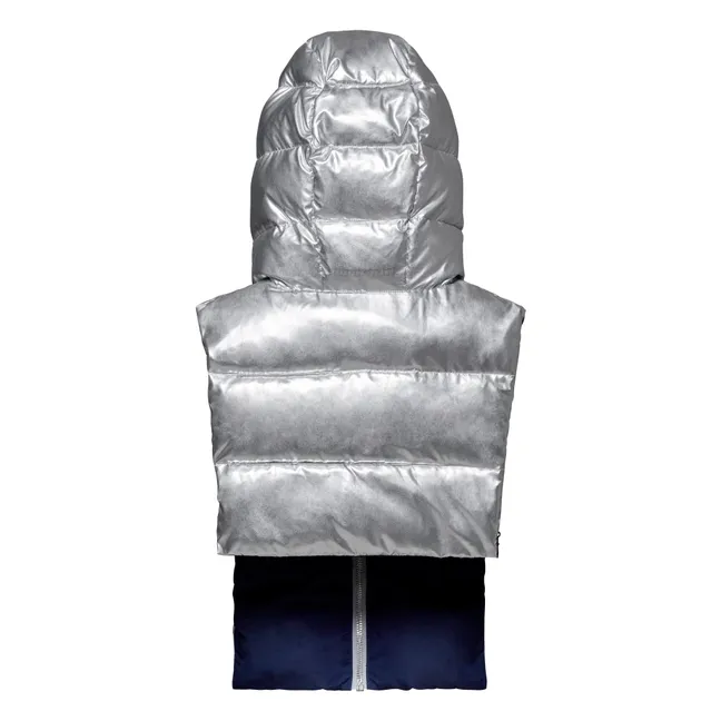 Sudadera con capucha Doudoune metálica reversible | Plateado