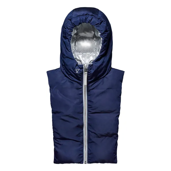 Sudadera con capucha Doudoune metálica reversible | Plateado