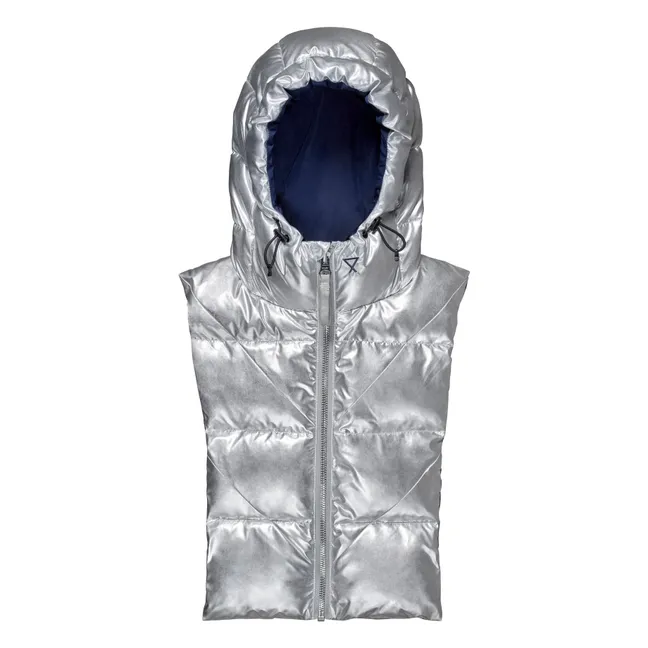 Sudadera con capucha Doudoune metálica reversible | Plateado