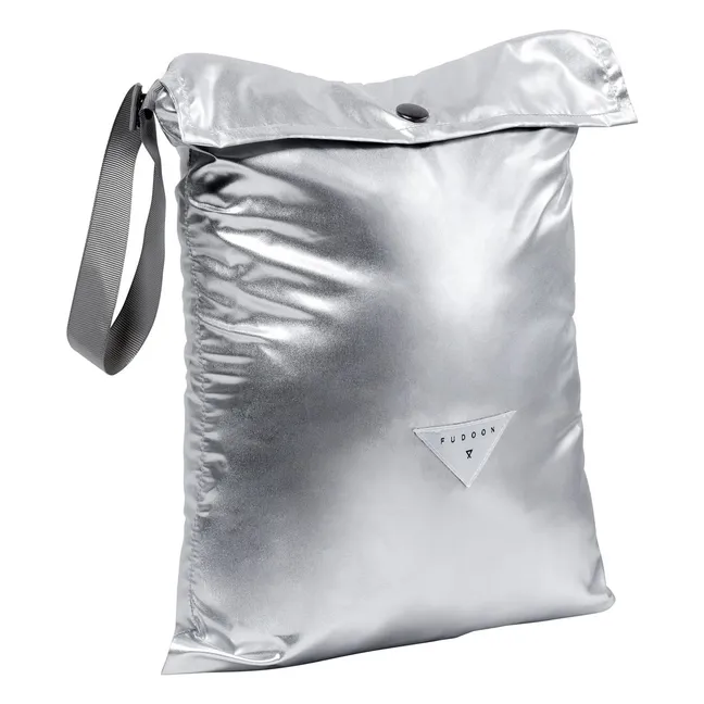 Sudadera con capucha Doudoune metálica reversible | Plateado