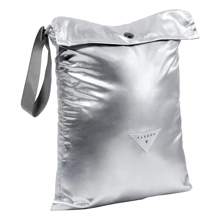 Capuche Doudoune Réversible Métallisée | Argenté- Image produit n°4