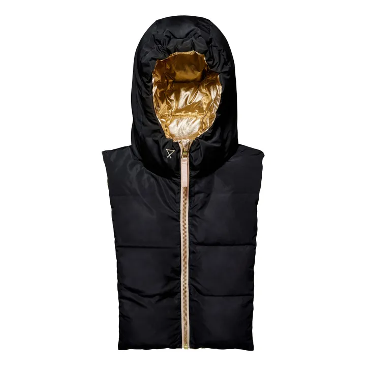 Capuche Doudoune Réversible Métallisée | Doré- Image produit n°3