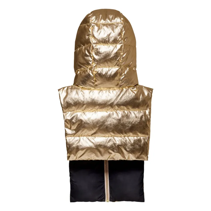 Capuche Doudoune Réversible Métallisée | Doré- Image produit n°2