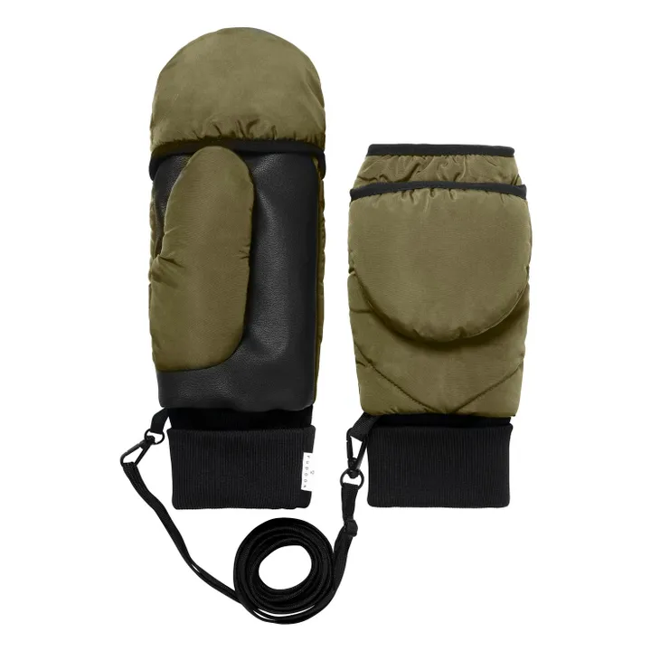 Moufles Convertibles Mitaines | Vert kaki- Image produit n°0