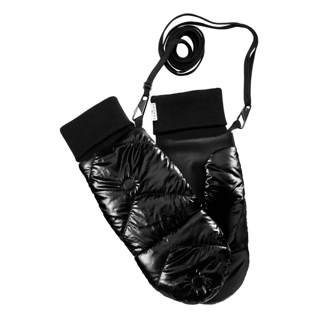 Moufles Convertibles Mitaines Vinyle | Noir