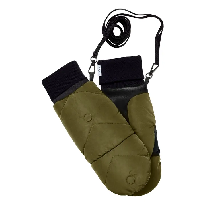 Moufles Convertibles Mitaines | Vert kaki- Image produit n°2