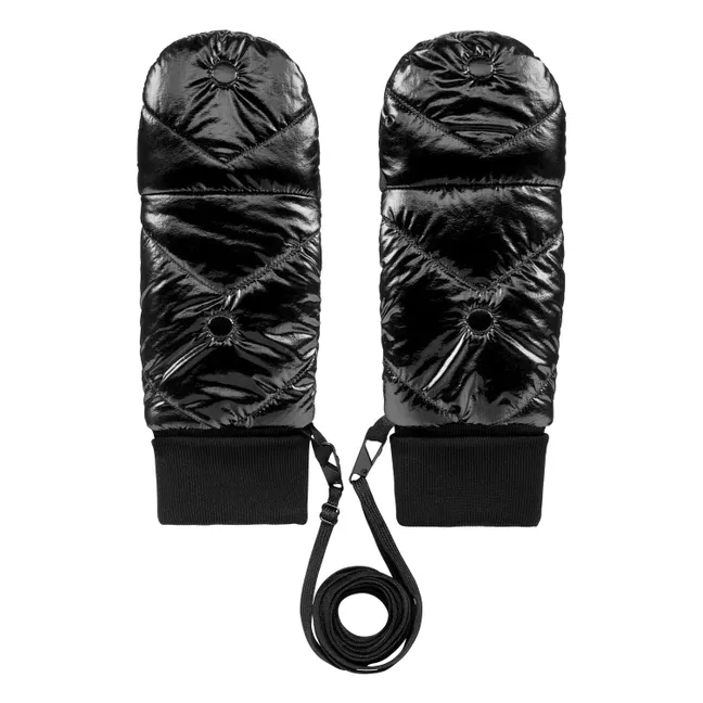 Moufles Convertibles Mitaines Vinyle | Noir