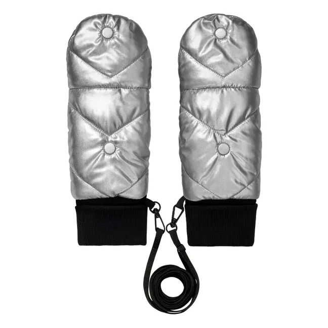 Moufles Convertibles Mitaines Métallisées | Argenté